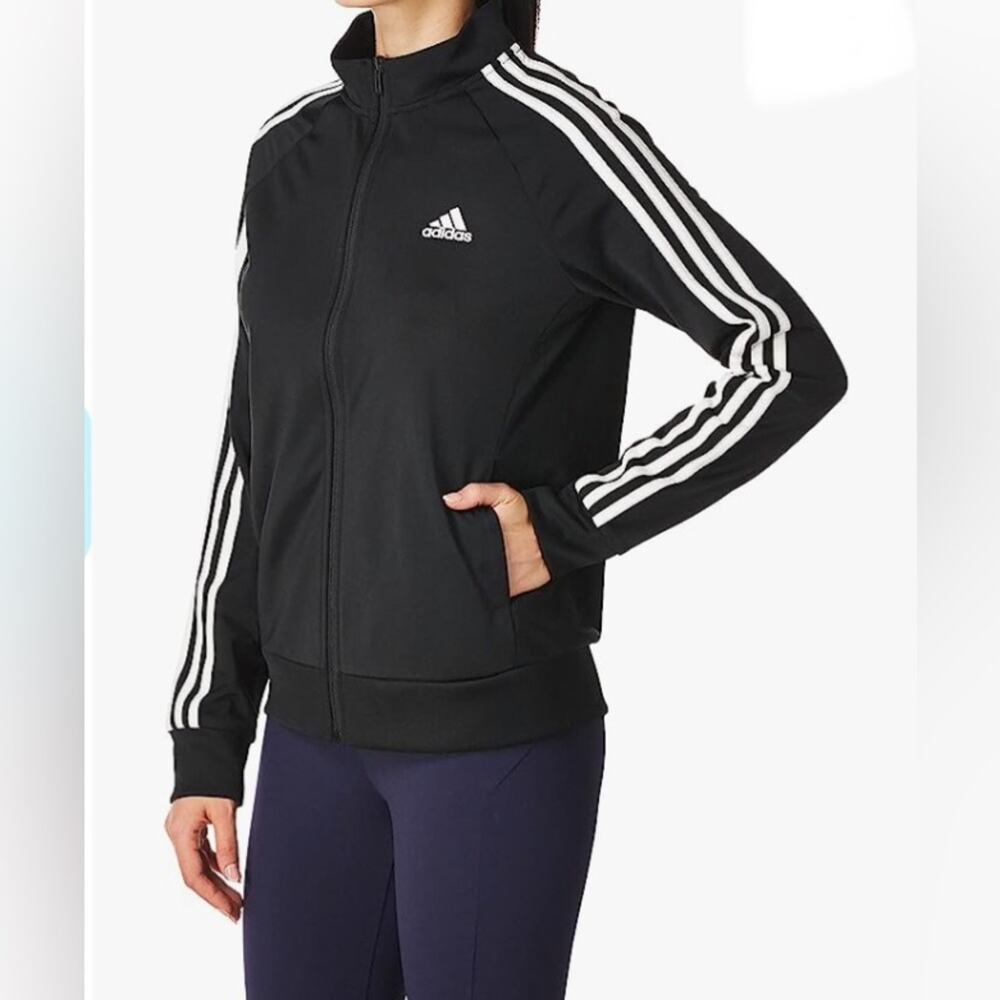 adidas Women's Essentials Warm-Up Slim 3-Stripes Track Top